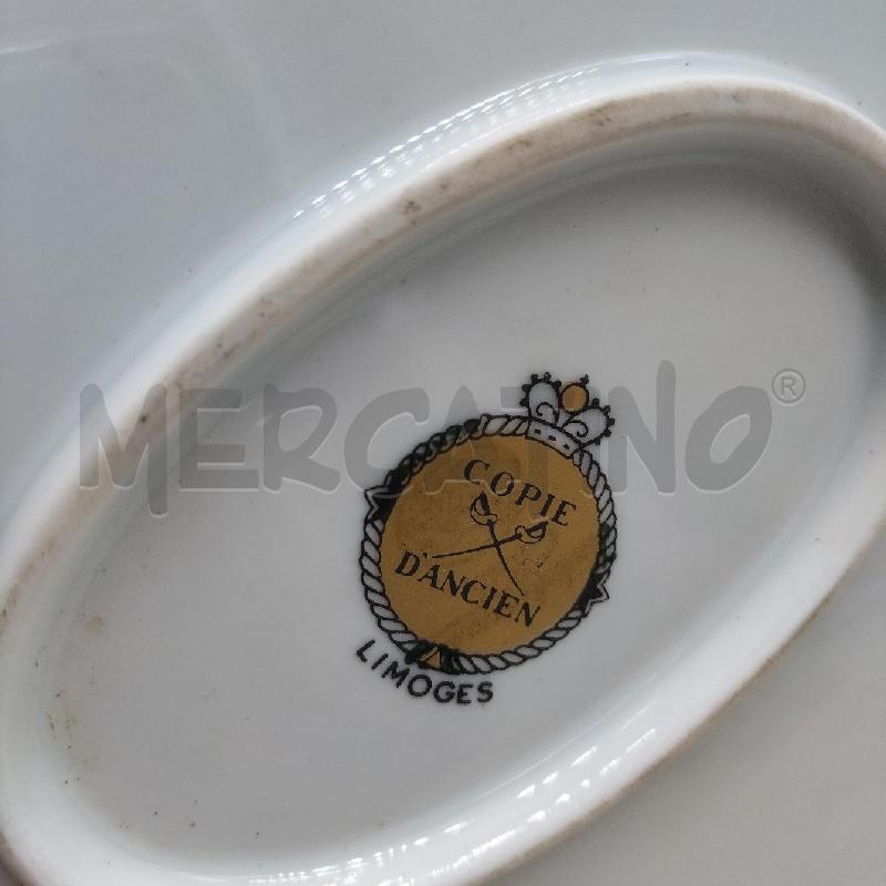 VASSOIO PORCELLANA LIMOGES SUPPORTO OTTONE  | Mercatino dell'Usato Domodossola 3