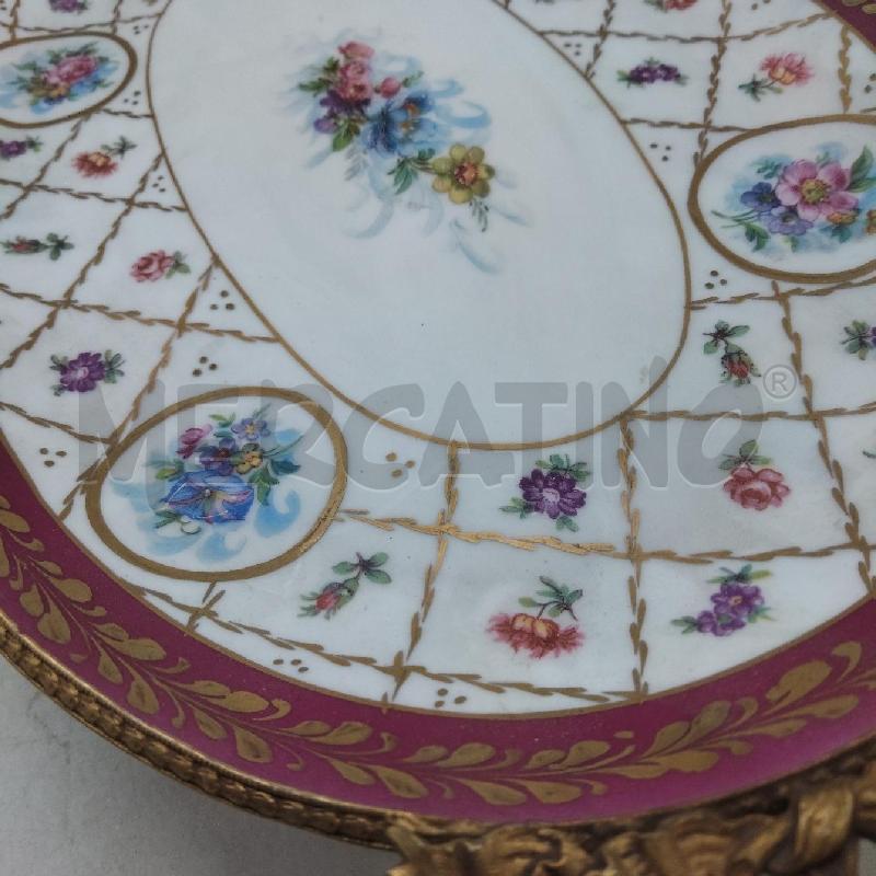 VASSOIO PORCELLANA LIMOGES SUPPORTO OTTONE  | Mercatino dell'Usato Domodossola 5