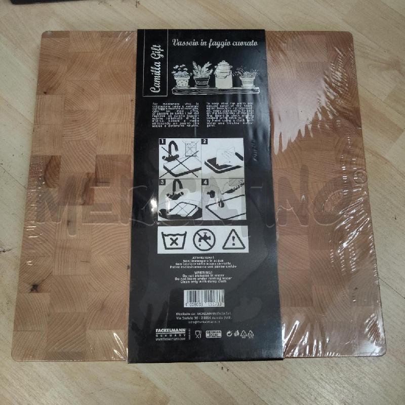 VASSOIO QUADRATO LEGNO  | Mercatino dell'Usato Domodossola 3