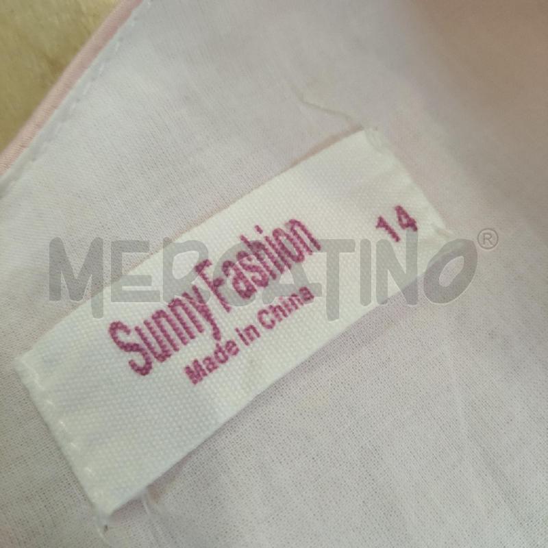 VESTITO BAMBINA DA CERIMONIA ROSA SOTTO TULLE SUNNY FASHION | Mercatino dell'Usato Domodossola 4