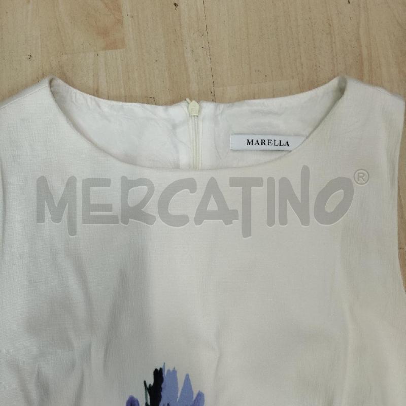 VESTITO DONNA BIANCO FIORI MARELLA  | Mercatino dell'Usato Domodossola 3