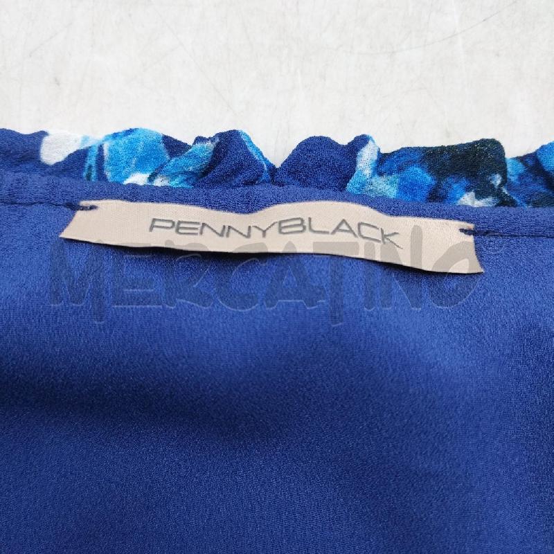 VESTITO DONNA BLU FIORI AZZURRI SPALLA SCOPERTA PENNY BLACK  | Mercatino dell'Usato Domodossola 4