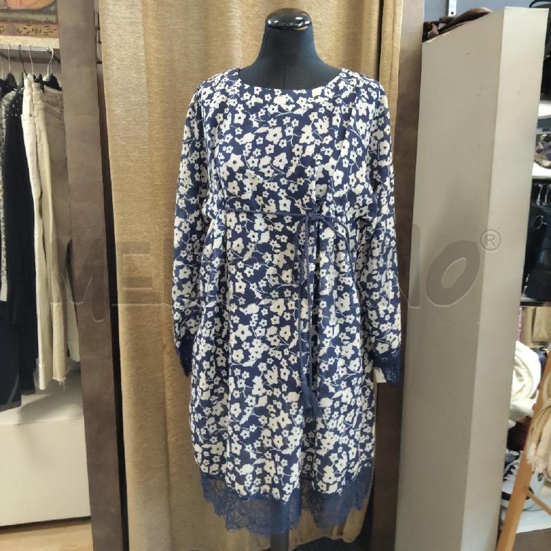 VESTITO DONNA BLU FIORI BIANCHI TWIN SET | Mercatino dell'Usato Domodossola 1