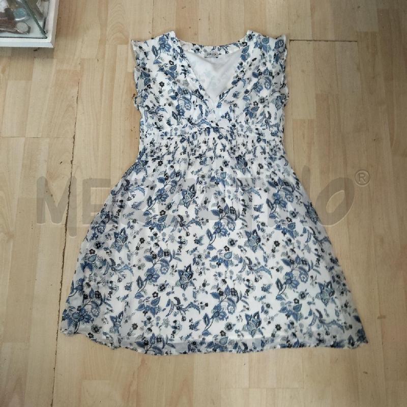 VESTITO DONNA CORTO M.C BIANCO FIORI BLU LIU JO  | Mercatino dell'Usato Domodossola 1