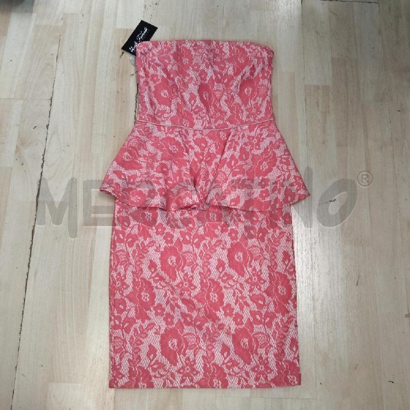 VESTITO DONNA CORTO NO SPALLINE PANNA PIZZO ROSA  CERNIERA LATERALE TUBINO PINKO | Mercatino dell'Usato Domodossola 1