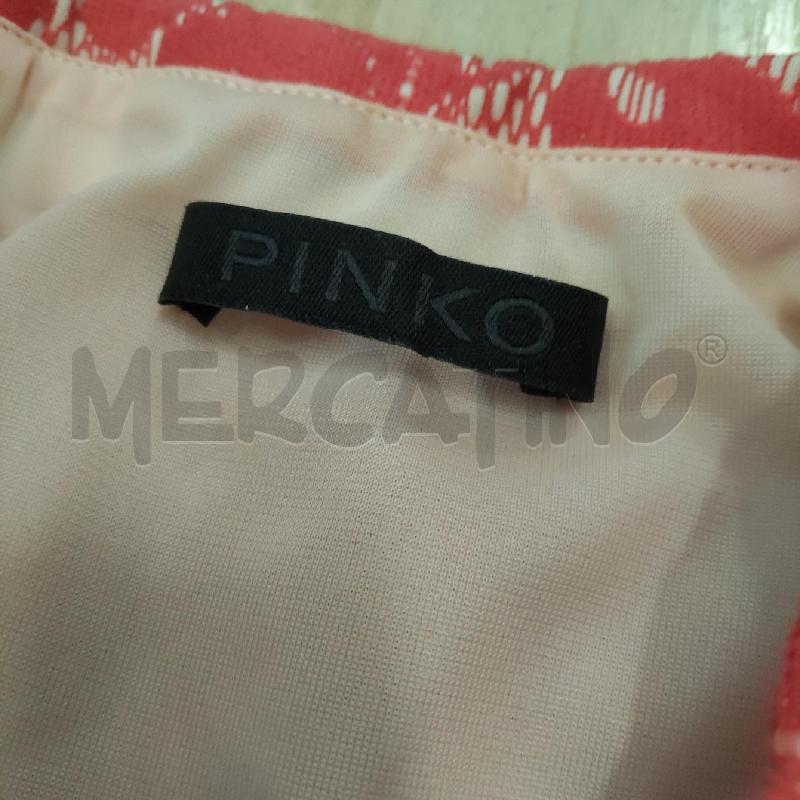VESTITO DONNA CORTO NO SPALLINE PANNA PIZZO ROSA  CERNIERA LATERALE TUBINO PINKO | Mercatino dell'Usato Domodossola 3