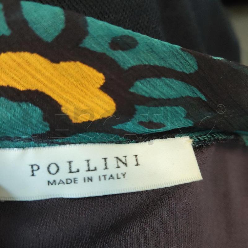VESTITO DONNA M.L. GARZATA BLU FIORI AZZURRI GIALLI POLLINI | Mercatino dell'Usato Domodossola 5