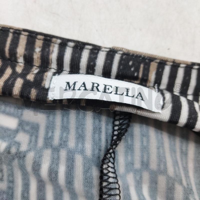 VESTITO DONNA MARRONE NERO GEOMETRICO MARELLA | Mercatino dell'Usato Domodossola 4
