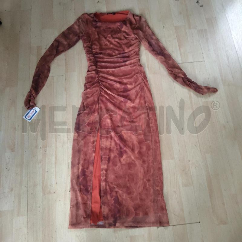 VESTITO DONNA MATTONE ARRICCIATO SISLEY | Mercatino dell'Usato Domodossola 1