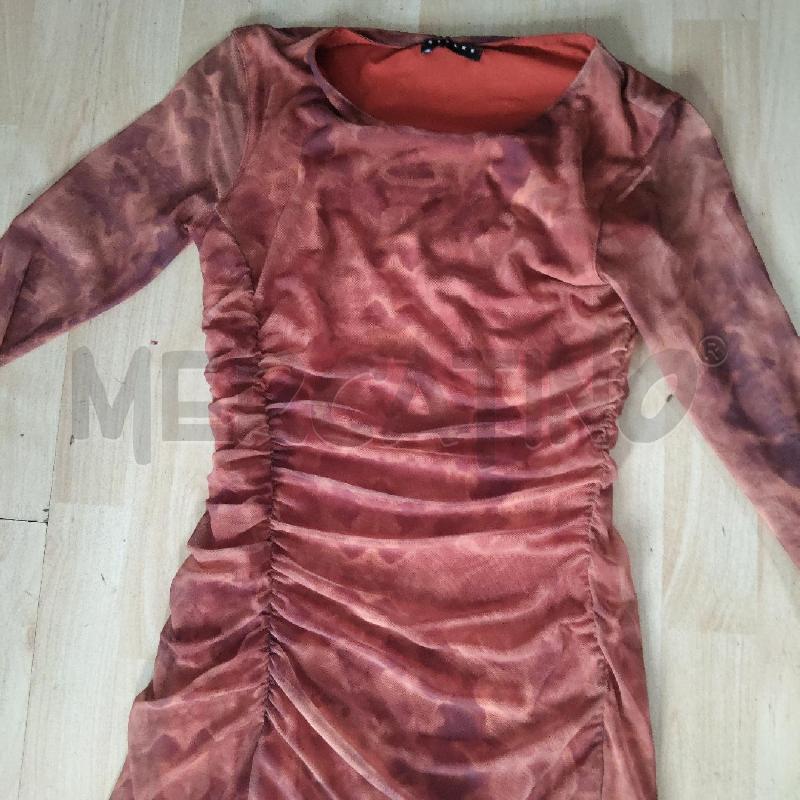 VESTITO DONNA MATTONE ARRICCIATO SISLEY | Mercatino dell'Usato Domodossola 2