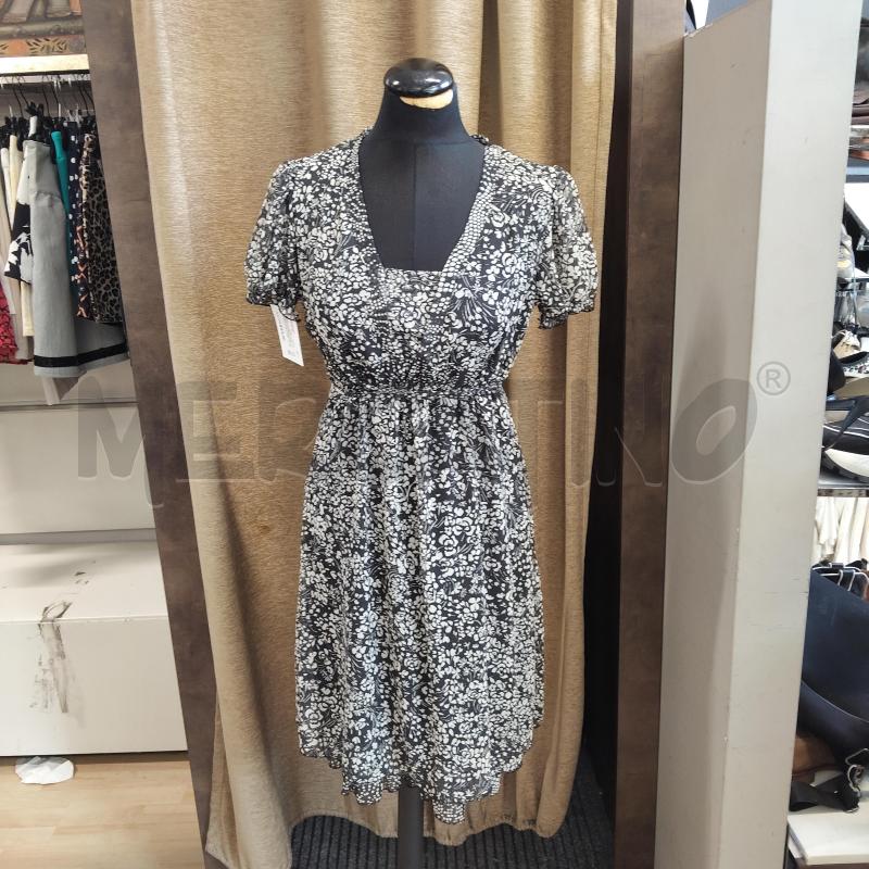 VESTITO DONNA NERO FIORI BIANCHI CONBIPEL NIAMA | Mercatino dell'Usato Domodossola 1