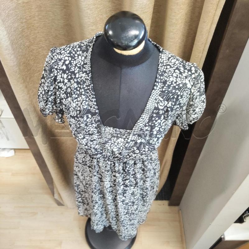 VESTITO DONNA NERO FIORI BIANCHI CONBIPEL NIAMA | Mercatino dell'Usato Domodossola 2