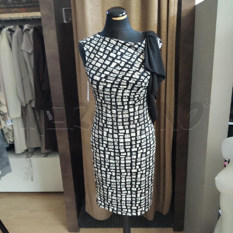 VESTITO DONNA NERO PANNA SCACCHI MARELLA | Mercatino dell'Usato Domodossola 1