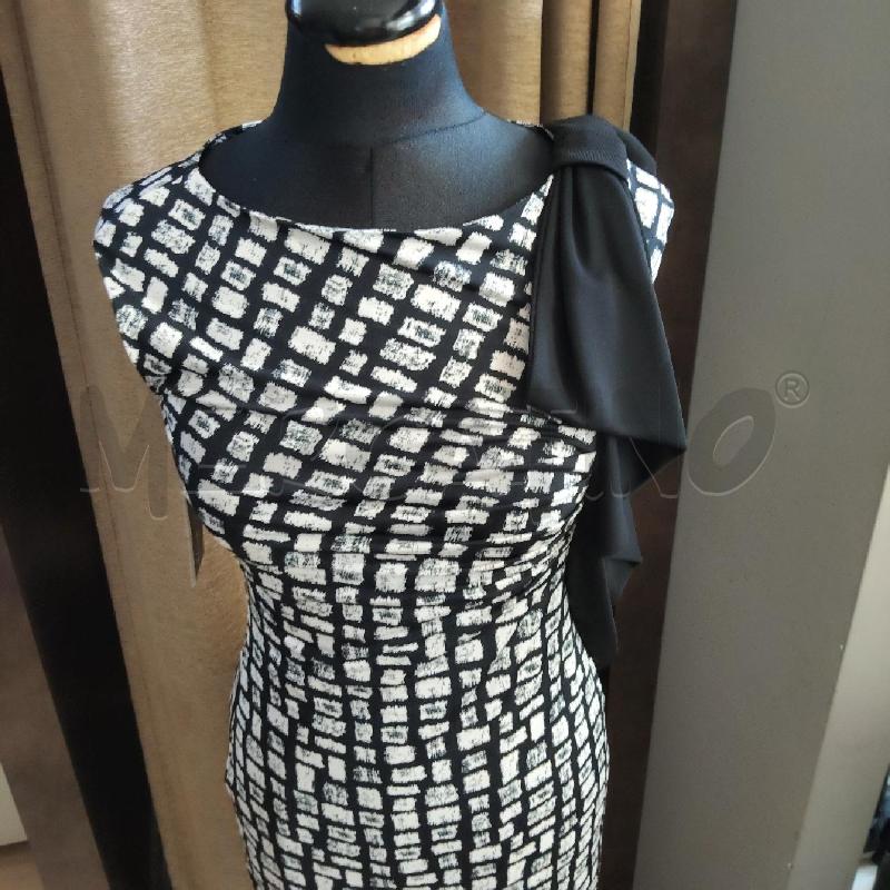 VESTITO DONNA NERO PANNA SCACCHI MARELLA | Mercatino dell'Usato Domodossola 2