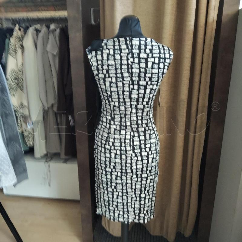 VESTITO DONNA NERO PANNA SCACCHI MARELLA | Mercatino dell'Usato Domodossola 4