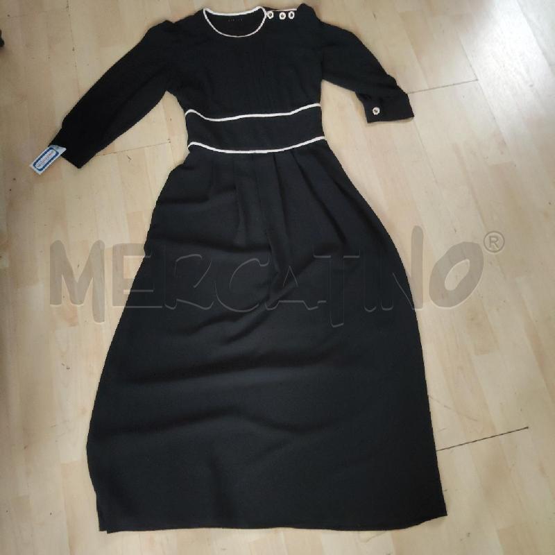 VESTITO DONNA NERO PROFILO ROSA SISLEY | Mercatino dell'Usato Domodossola 1