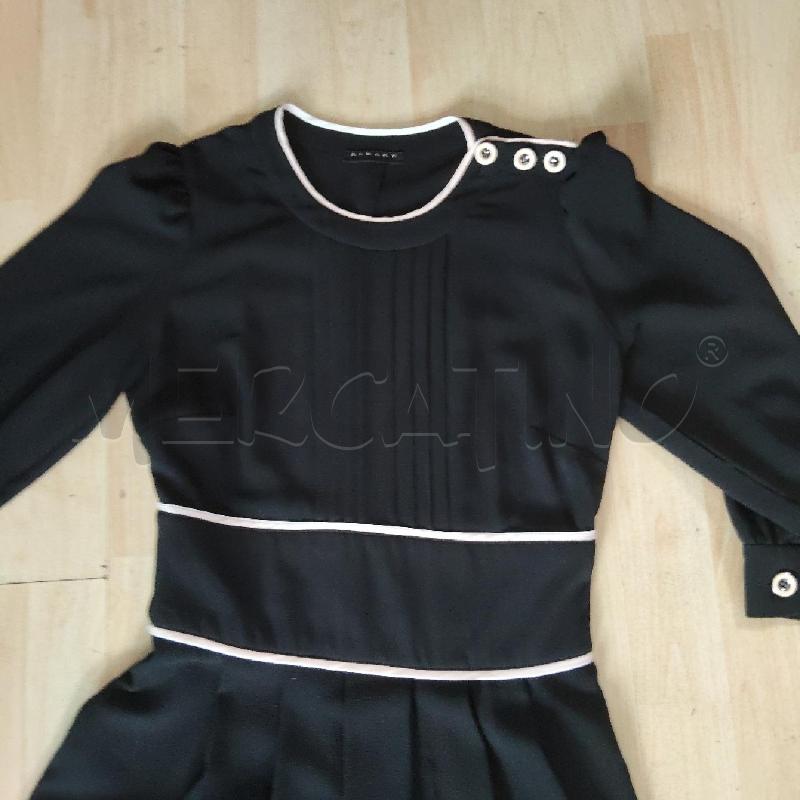 VESTITO DONNA NERO PROFILO ROSA SISLEY | Mercatino dell'Usato Domodossola 2
