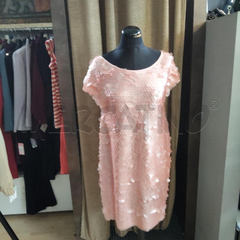 VESTITO DONNA ROSA PAILLETTES GRANDI LIVIANA CONTI  | Mercatino dell'Usato Domodossola 1
