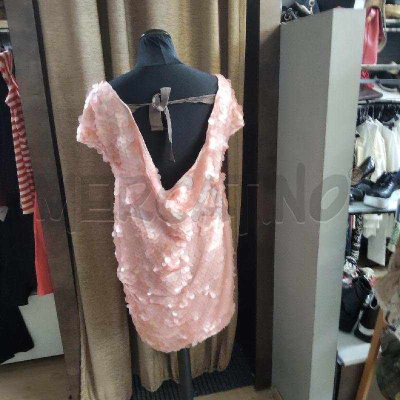 VESTITO DONNA ROSA PAILLETTES GRANDI LIVIANA CONTI  | Mercatino dell'Usato Domodossola 3