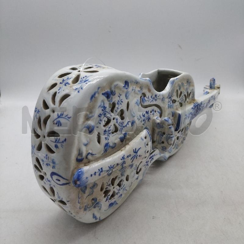 VIOLINO IN CERAMICA DECORO BLU | Mercatino dell'Usato Domodossola 1