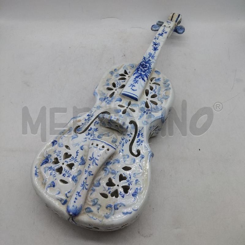 VIOLINO IN CERAMICA DECORO BLU | Mercatino dell'Usato Domodossola 2