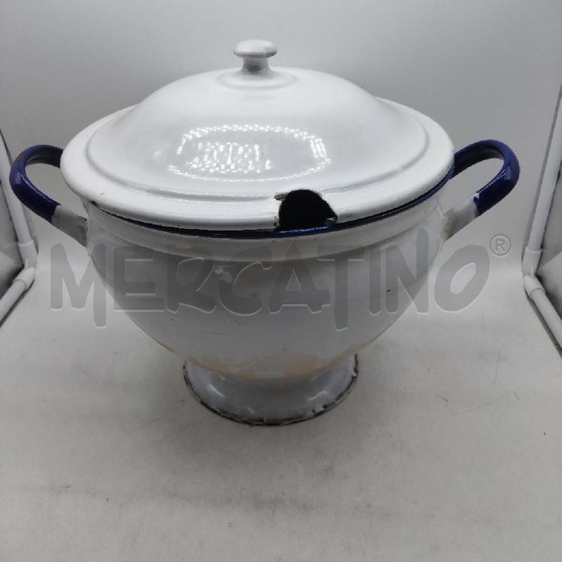 ZUPPIERA SMALTATA BORDINO BLU  | Mercatino dell'Usato Domodossola 1
