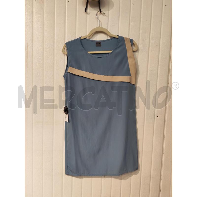 ABITO DONNA ALLYNIL AZZURRO CON BANDA CREMA | Mercatino dell'Usato Mestre 1
