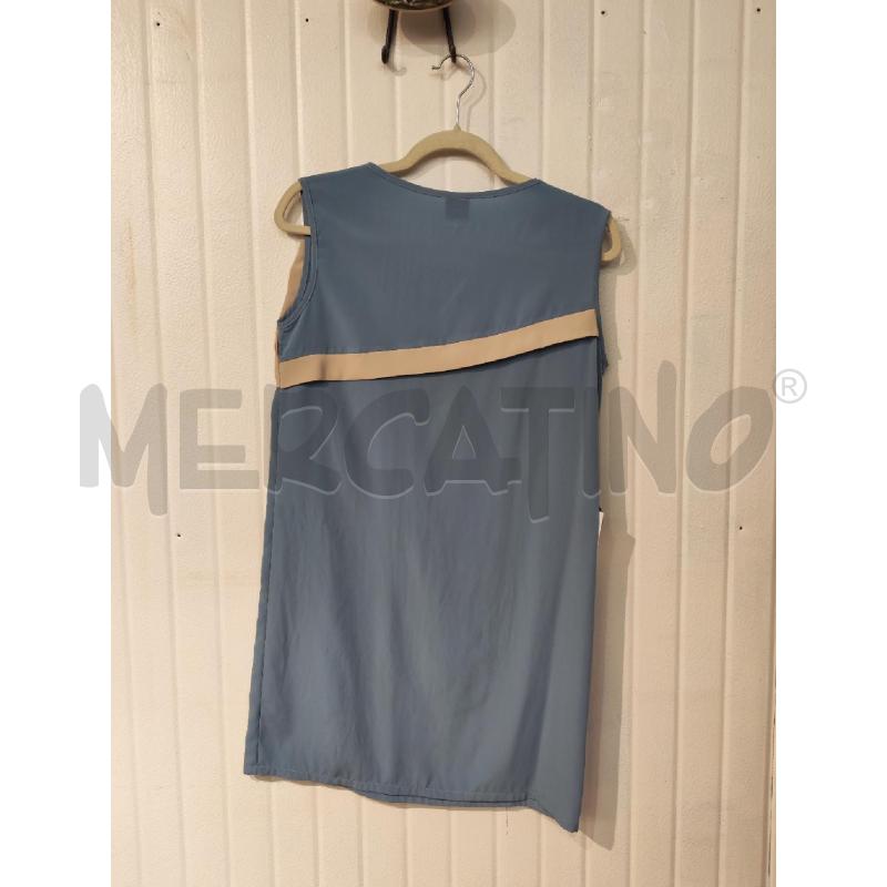ABITO DONNA ALLYNIL AZZURRO CON BANDA CREMA | Mercatino dell'Usato Mestre 3