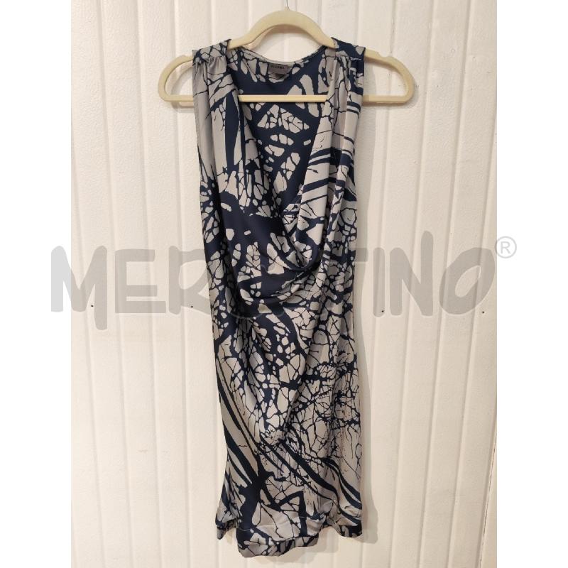 ABITO DONNA ALLYNIL BLU GRIGIO FANTASIA CON CINTURINA | Mercatino dell'Usato Mestre 1