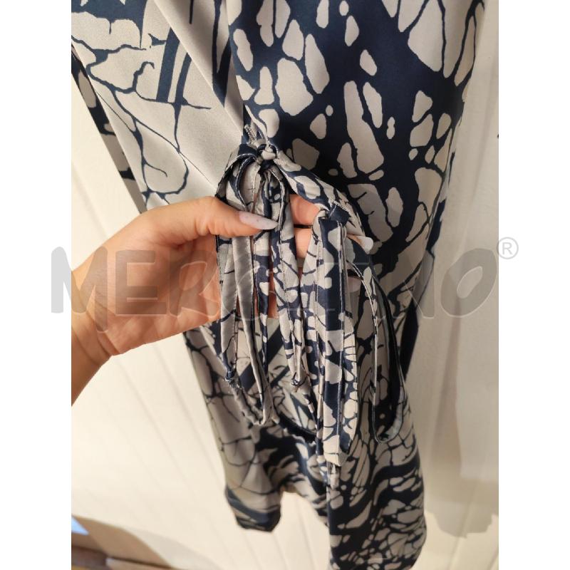 ABITO DONNA ALLYNIL BLU GRIGIO FANTASIA CON CINTURINA | Mercatino dell'Usato Mestre 3