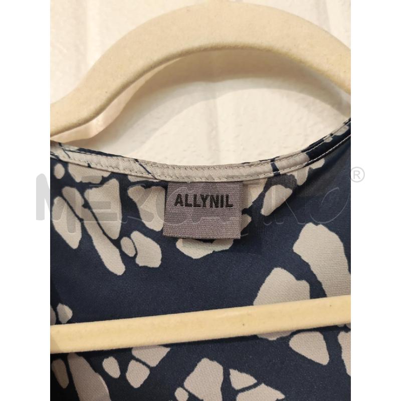 ABITO DONNA ALLYNIL BLU GRIGIO FANTASIA CON CINTURINA | Mercatino dell'Usato Mestre 4