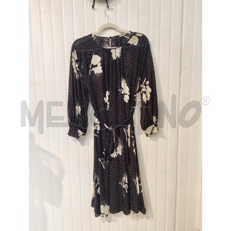ABITO DONNA ARMONIA MARRONE SCURO FANTRASIA BIANCA POIS | Mercatino dell'Usato Mestre 1