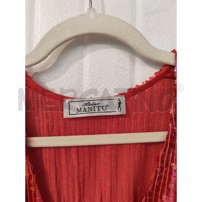 ABITO DONNA ATELIER MANITU ROSSO STRASS QUADRATI | Mercatino dell'Usato Mestre 2