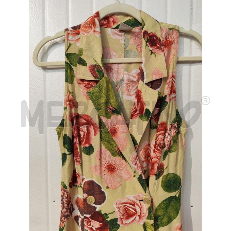 ABITO DONNA BENETTON LUNGO VERDINO FIORI | Mercatino dell'Usato Mestre 3
