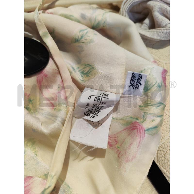 ABITO DONNA BORGO FIORI CREMA FIORI ROSA SETA | Mercatino dell'Usato Mestre 3