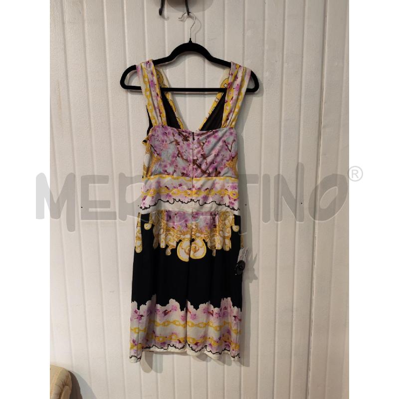 ABITO DONNA CLASS ROBERTO CAVALLI NERO FANTASIA FIORI VIOLAE CATENE | Mercatino dell'Usato Mestre 3