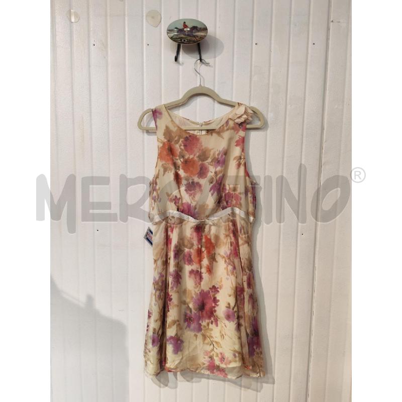 ABITO DONNA CONBIPEL GIALLO FIORI VIOLA FIOCCHETTO | Mercatino dell'Usato Mestre 1