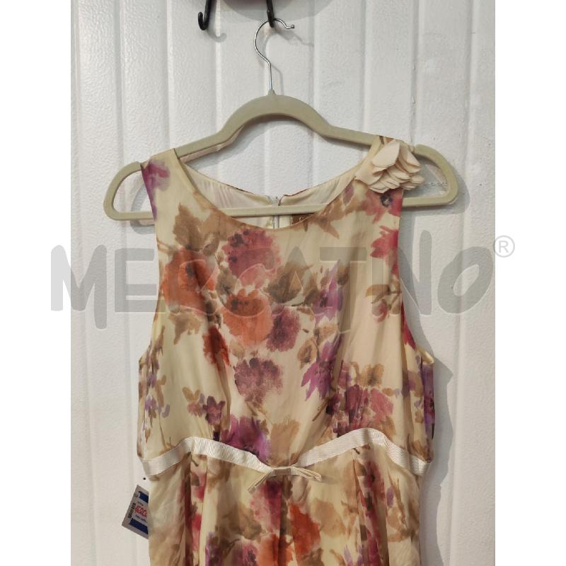 ABITO DONNA CONBIPEL GIALLO FIORI VIOLA FIOCCHETTO | Mercatino dell'Usato Mestre 2