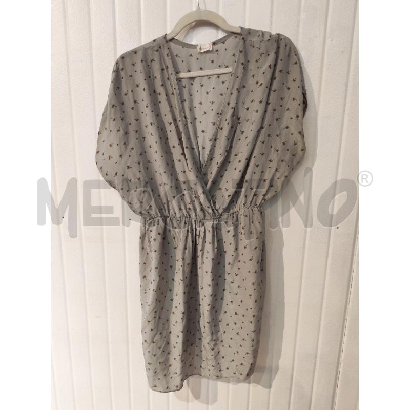 ABITO DONNA DRESS SETA VERDOLINO FANTASIA PALME PICCOLE MARRONI | Mercatino dell'Usato Mestre 1