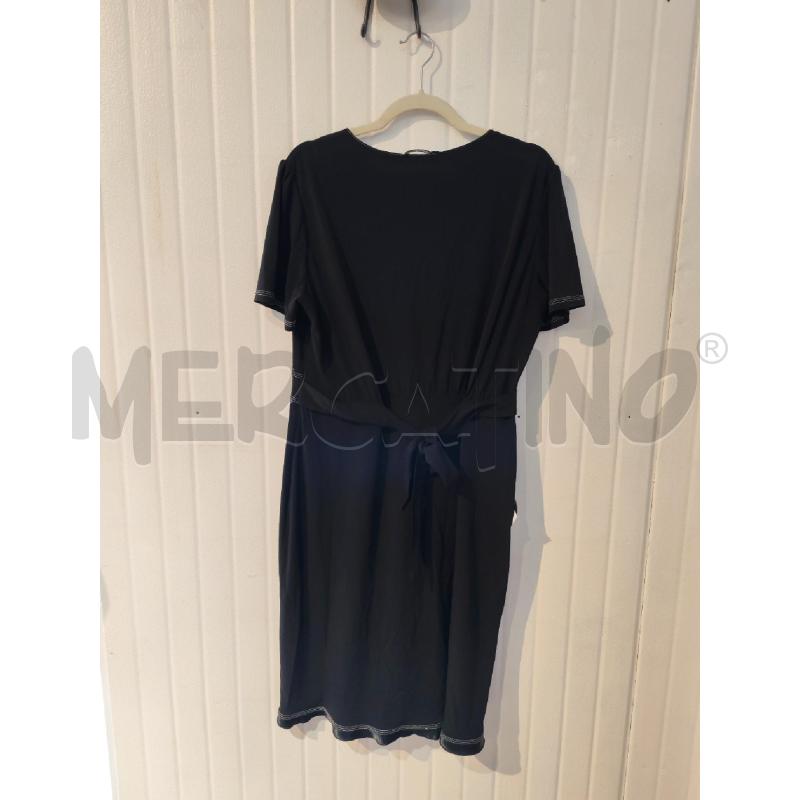 ABITO DONNA ELENA MIRÒ NERO CUCITURE BIANCHE BOTTONI CREMA | Mercatino dell'Usato Mestre 4