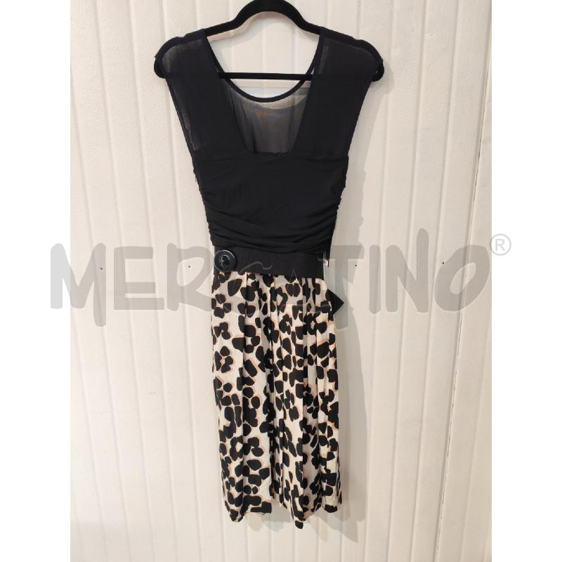 ABITO DONNA EMMEMARELLA NERO GONNA LEOPARDATA MARRONE | Mercatino dell'Usato Mestre 3
