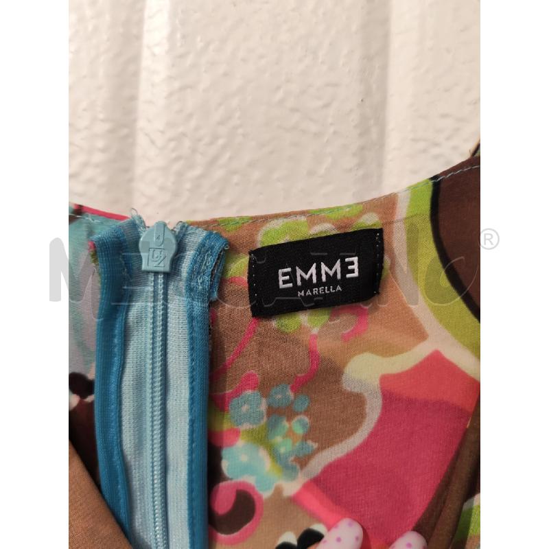 ABITO DONNA EMME MARELLA LUNGO FANTASIA AZZURRA ROSA VERDE | Mercatino dell'Usato Mestre 5
