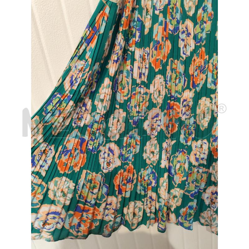 ABITO DONNA EM DOLLI VERDE PLISSE FANTASIA FIORI BEIGE | Mercatino dell'Usato Mestre 4