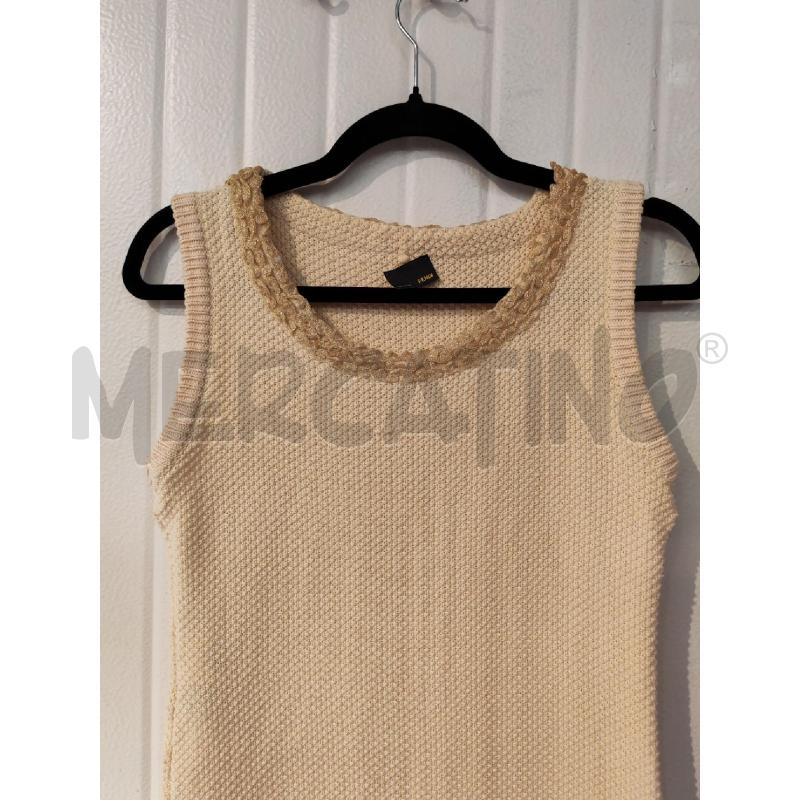 ABITO DONNA FENDI BEIGE PROFILI DORATI | Mercatino dell'Usato Mestre 2