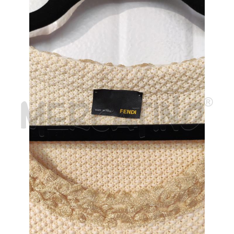 ABITO DONNA FENDI BEIGE PROFILI DORATI | Mercatino dell'Usato Mestre 3
