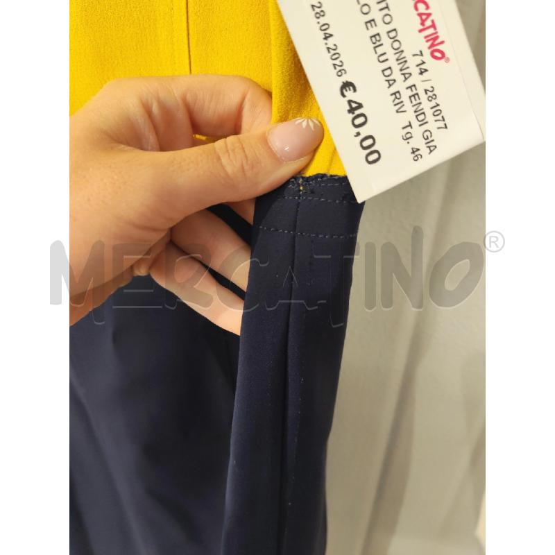 ABITO DONNA FENDI GIALLO E BLU DA RIVEDERE | Mercatino dell'Usato Mestre 4