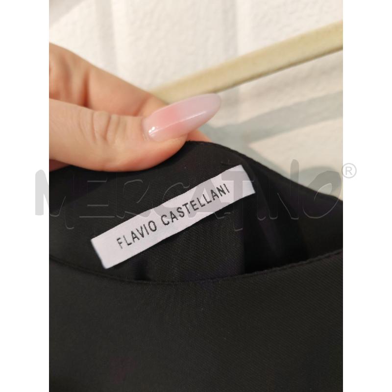ABITO DONNA FLAVIO CASTELLANI NERO MONOSPALLA BRILLANTINI ARGENTATI | Mercatino dell'Usato Mestre 2