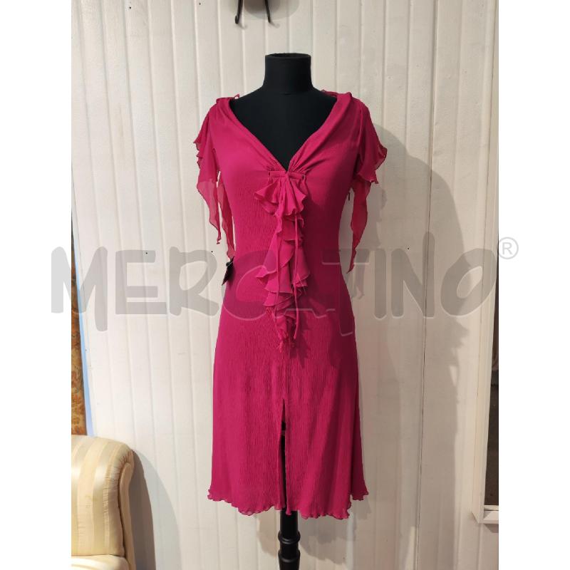 ABITO DONNA GIANNI VERSACE SETA FUCSIA CON VOULANT | Mercatino dell'Usato Mestre 1