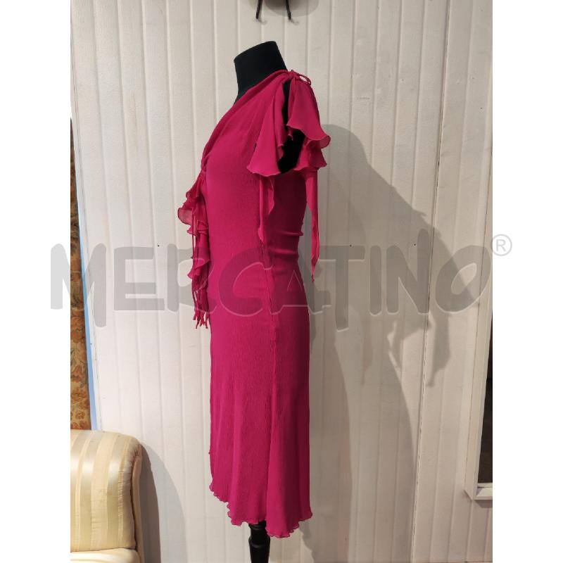 ABITO DONNA GIANNI VERSACE SETA FUCSIA CON VOULANT | Mercatino dell'Usato Mestre 2