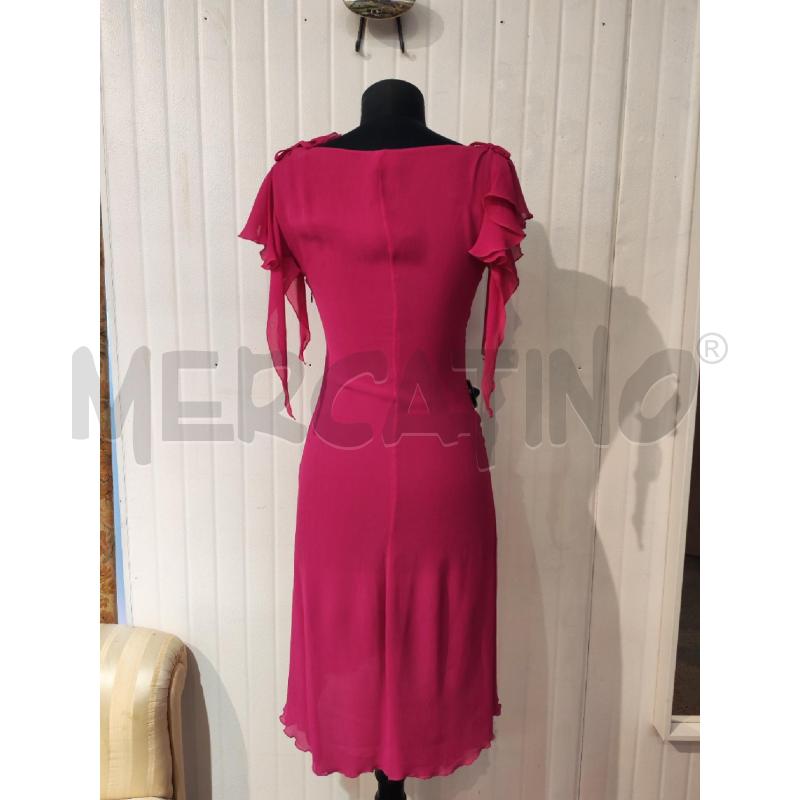 ABITO DONNA GIANNI VERSACE SETA FUCSIA CON VOULANT | Mercatino dell'Usato Mestre 3